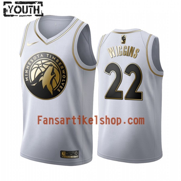NBA Minnesota Timberwolves Trikot Andrew Wiggins 22 Nike 2019-2020 Weiß Golden Edition Swingman - Kinder